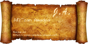 Józan Amadea névjegykártya